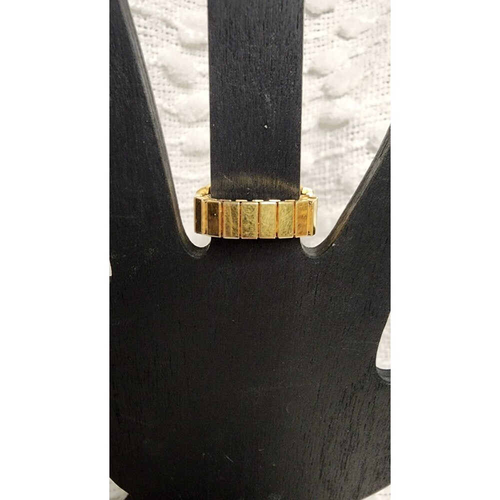Vintage 80s Beauty DIGITS GoldTone BONETTO Crystal Pave Halo WATCH RING Rare EuC - Picture 7 of 8